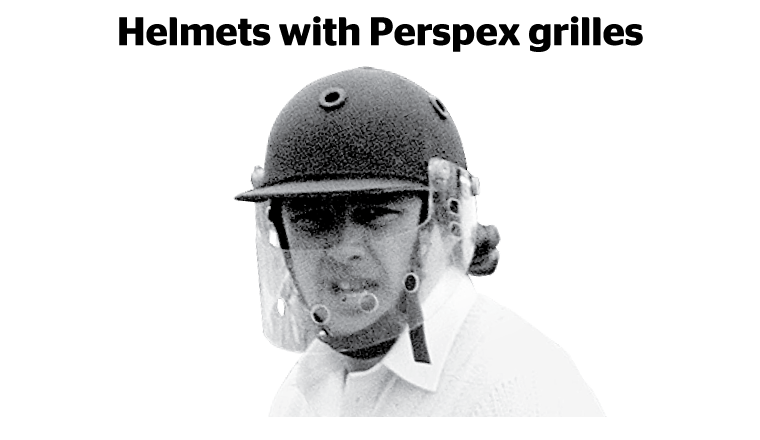 Helmets with perspex grilles